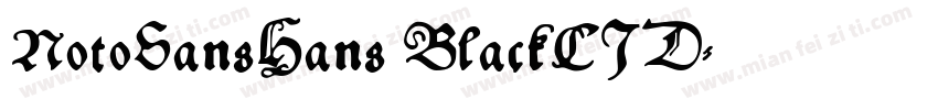 NotoSansHans BlackCID字体转换